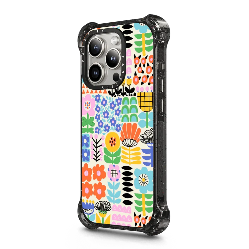 Bounce iPhone 15 Pro Max Case MagSafe Compatible - Scandinavian Maximalist Florals by Sandra Hutter