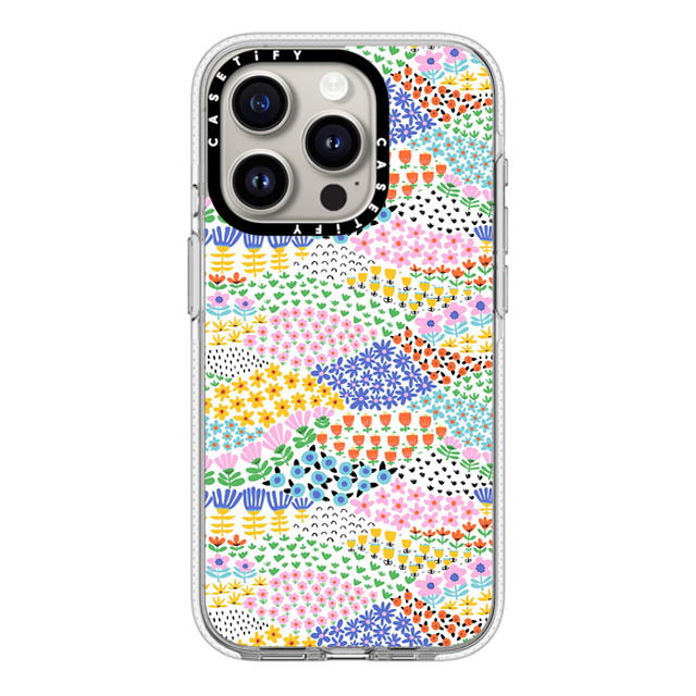 Sandra Hutter x CASETiFY iPhone 15 Pro ケース クリア クリア ケース MagSafe対応 Flower Meadow by Sandra Hutter