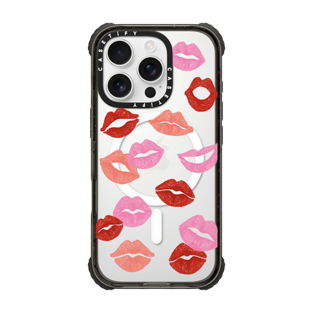Skylar Kim x CASETiFY iPhone 16 Pro ケース ブラック ウルトラ インパクトケース MagSafe 対応 sexy lips & hot kiss marks (lovely rouge lip color) New iPhone Skylar Kim x CASETiFY iPhone 16 Pro ケース ブラック ウルトラ インパクトケース MagSafe 対応 sexy lips & hot kiss marks (lovely rouge lip color) New iPhone