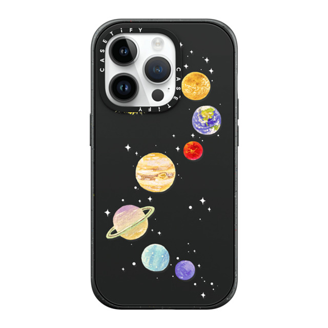 Skylar Kim x CASETiFY iPhone 14 Pro ケース マットブラック インパクトケース MagSafe対応 Solar System