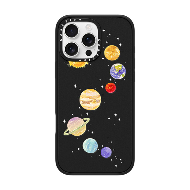 Skylar Kim x CASETiFY iPhone 16 Pro Max ケース マットブラック インパクトケース MagSafe対応 Solar System