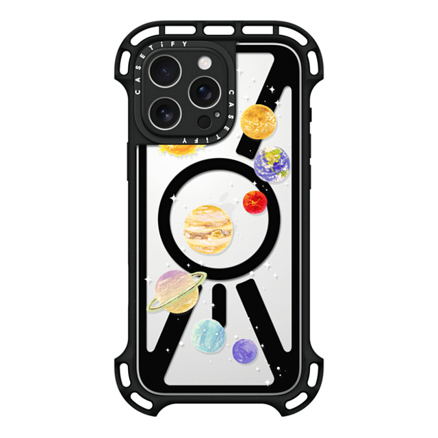 Skylar Kim x CASETiFY iPhone 16 Pro Max ケース ブラック ウルトラ バウンスケース MagSafe対応 Solar System