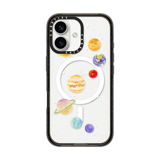 Skylar Kim x CASETiFY iPhone 16 ケース ブラック インパクトケース MagSafe対応 Solar System