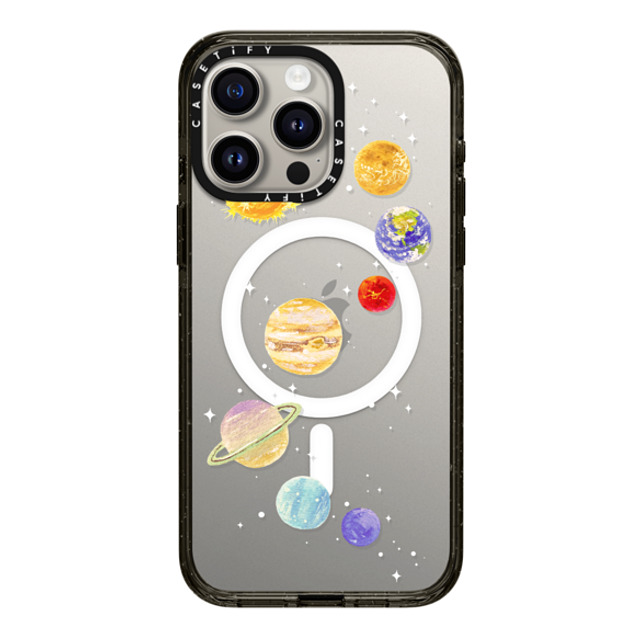 Skylar Kim x CASETiFY iPhone 15 Pro Max ケース ブラック インパクトケース MagSafe対応 Solar System