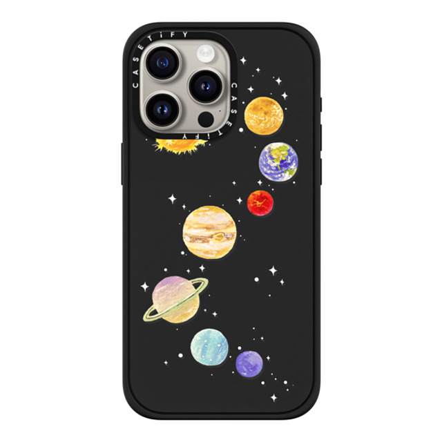 Skylar Kim x CASETiFY iPhone 15 Pro Max ケース マットブラック インパクトケース MagSafe対応 Solar System