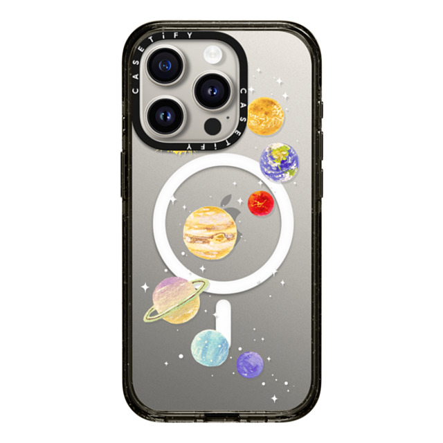 Skylar Kim x CASETiFY iPhone 15 Pro ケース ブラック インパクトケース MagSafe対応 Solar System