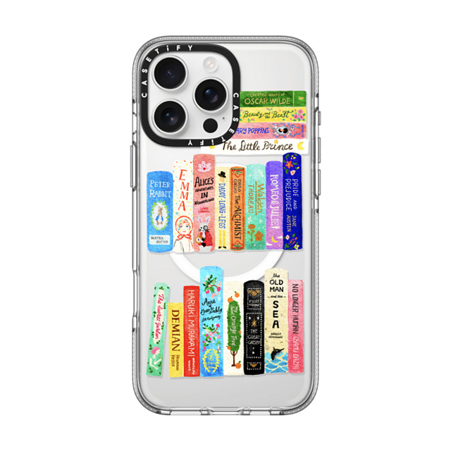 Skylar Kim x CASETiFY iPhone 16 Pro Max ケース クリア クリア ケース MagSafe対応 Bookshelves for books lover (watercolor bookshelf) Father's Day Skylar Kim x CASETiFY iPhone 16 Pro Max ケース クリア クリア ケース MagSafe対応 Bookshelves for books lover (watercolor bookshelf) Father's Day