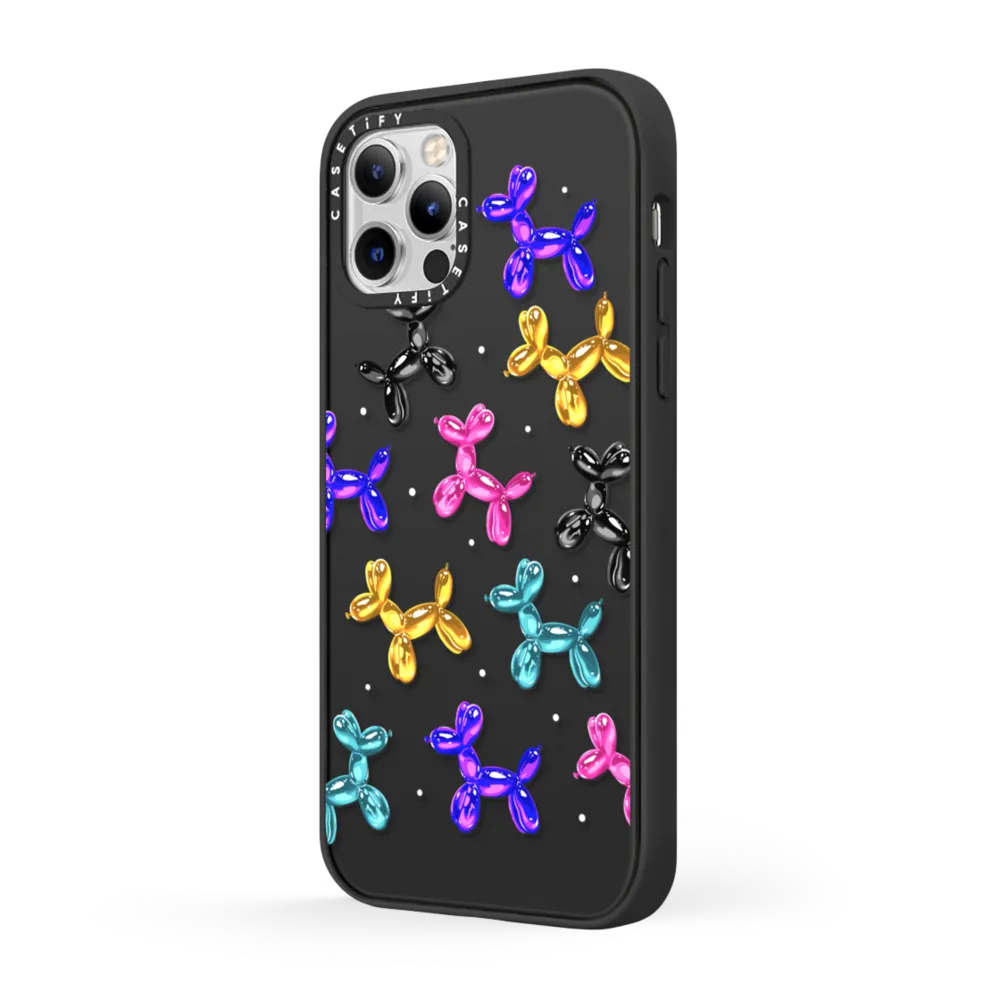 Impact iPhone 12 Pro Max Case MagSafe Compatible - colorful artistic balloon dogs