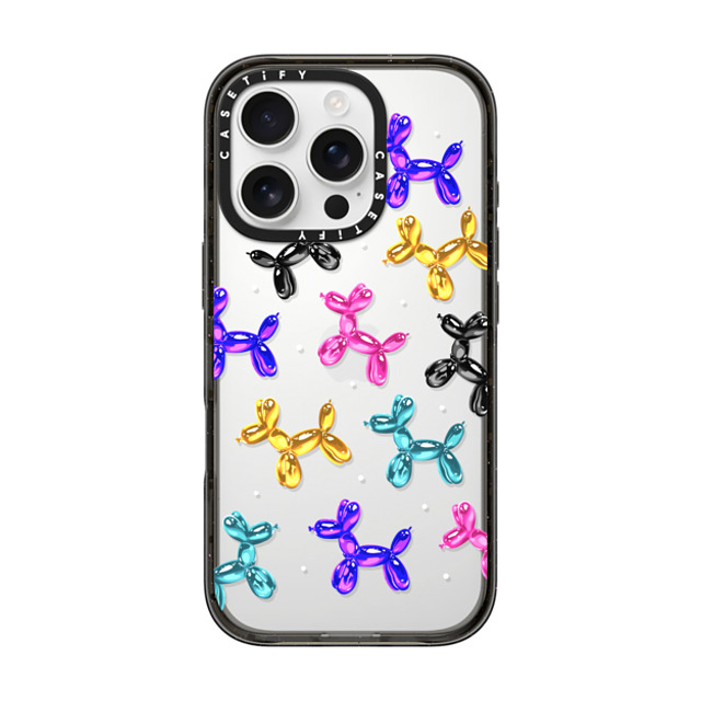 Skylar Kim x CASETiFY iPhone 16 Pro Case Dog,Animal Black インパクトケース colorful artistic balloon dogs Mother's Day Skylar Kim x CASETiFY iPhone 16 Pro Case Dog,Animal Black インパクトケース colorful artistic balloon dogs Mother's Day