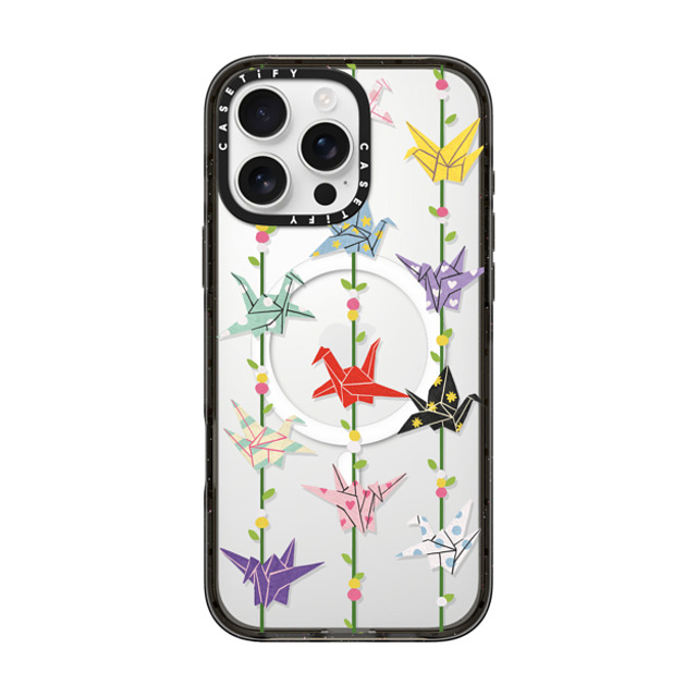 Skylar Kim x CASETiFY iPhone 16 Pro Max Case Animal,Y2K Black Impact Case MagSafe Compatible Origami paper crane: good luck symbol Back to School Skylar Kim x CASETiFY iPhone 16 Pro Max Case Animal,Y2K Black Impact Case MagSafe Compatible Origami paper crane: good luck symbol Back to School