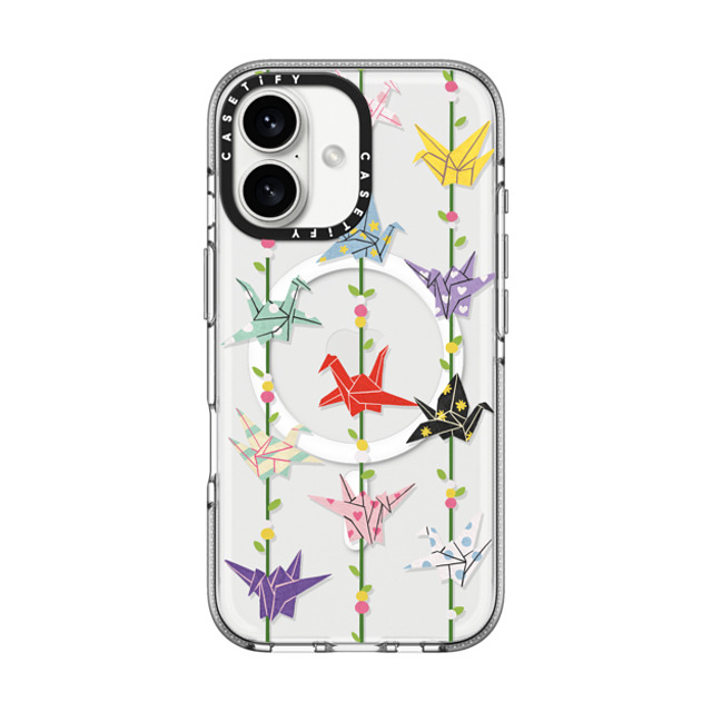 Skylar Kim x CASETiFY iPhone 16 ケース Animal,Y2K クリア クリア ケース MagSafe対応 Origami paper crane: good luck symbol Father's Day Skylar Kim x CASETiFY iPhone 16 ケース Animal,Y2K クリア クリア ケース MagSafe対応 Origami paper crane: good luck symbol Father's Day