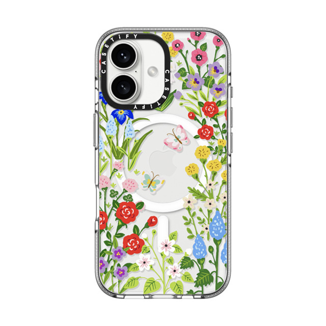 Skylar Kim x CASETiFY iPhone 16 ケース Floral,Butterfly クリア クリア ケース MagSafe対応 Floral Garden with Butterflies Father's Day Skylar Kim x CASETiFY iPhone 16 ケース Floral,Butterfly クリア クリア ケース MagSafe対応 Floral Garden with Butterflies Father's Day