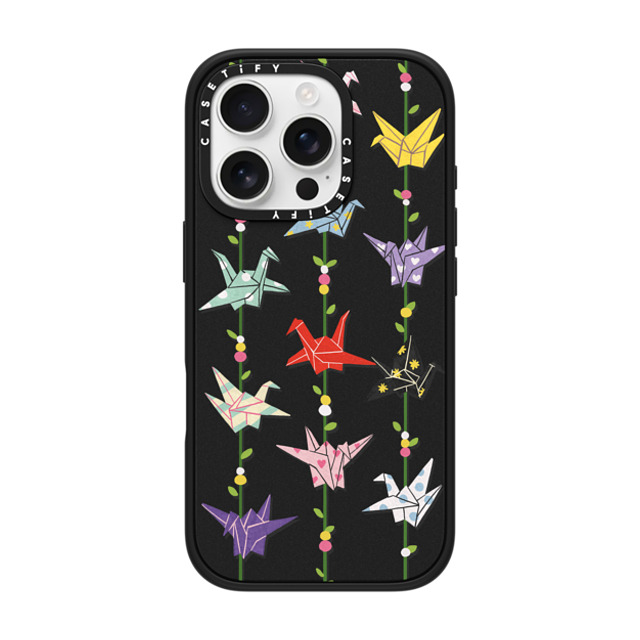 Skylar Kim x CASETiFY iPhone 16 Pro Case Animal,Y2K マットブラック Impact Case MagSafe Compatible Origami paper crane: good luck symbol Mother's Day Skylar Kim x CASETiFY iPhone 16 Pro Case Animal,Y2K マットブラック Impact Case MagSafe Compatible Origami paper crane: good luck symbol Mother's Day