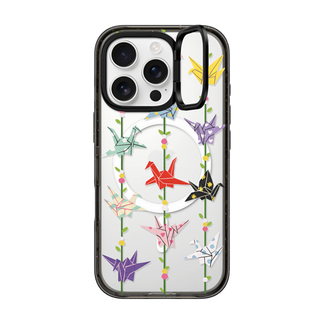 Skylar Kim x CASETiFY iPhone 16 Pro Case Animal,Y2K Black インパクトリングスタンドケース MagSafe対応 Origami paper crane: good luck symbol Father's Day Skylar Kim x CASETiFY iPhone 16 Pro Case Animal,Y2K Black インパクトリングスタンドケース MagSafe対応 Origami paper crane: good luck symbol Father's Day