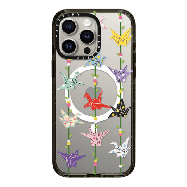 Skylar Kim x CASETiFY iPhone 15 Pro Max Case Animal,Y2K Black Impact Case MagSafe Compatible Origami paper crane: good luck symbol Back to School Skylar Kim x CASETiFY iPhone 15 Pro Max Case Animal,Y2K Black Impact Case MagSafe Compatible Origami paper crane: good luck symbol Back to School