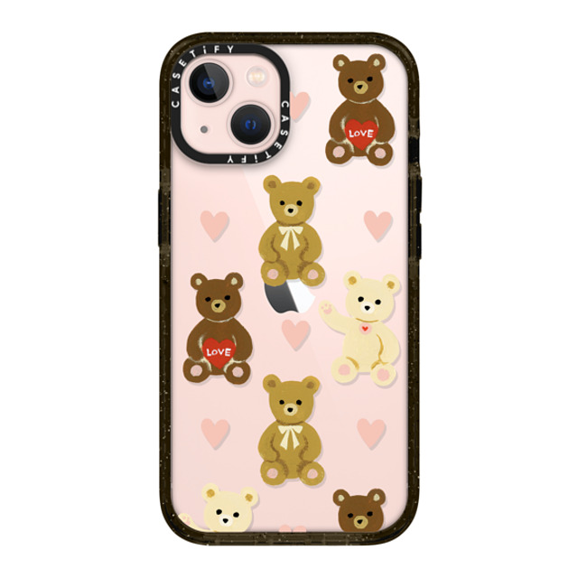 Skylar Kim x CASETiFY iPhone 13 ケース ブラック インパクトケース Teddy Bears