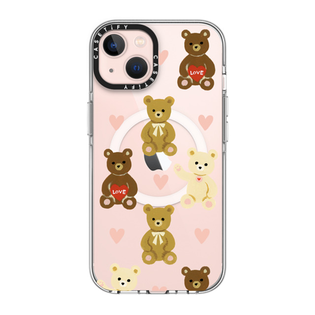 Skylar Kim x CASETiFY iPhone 13 ケース クリア クリア ケース MagSafe対応 Teddy Bears