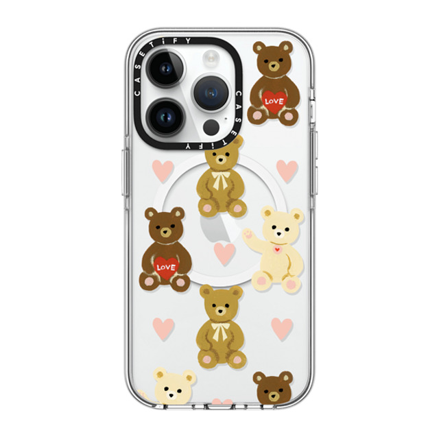 Skylar Kim x CASETiFY iPhone 14 Pro ケース クリア クリア ケース MagSafe対応 Teddy Bears