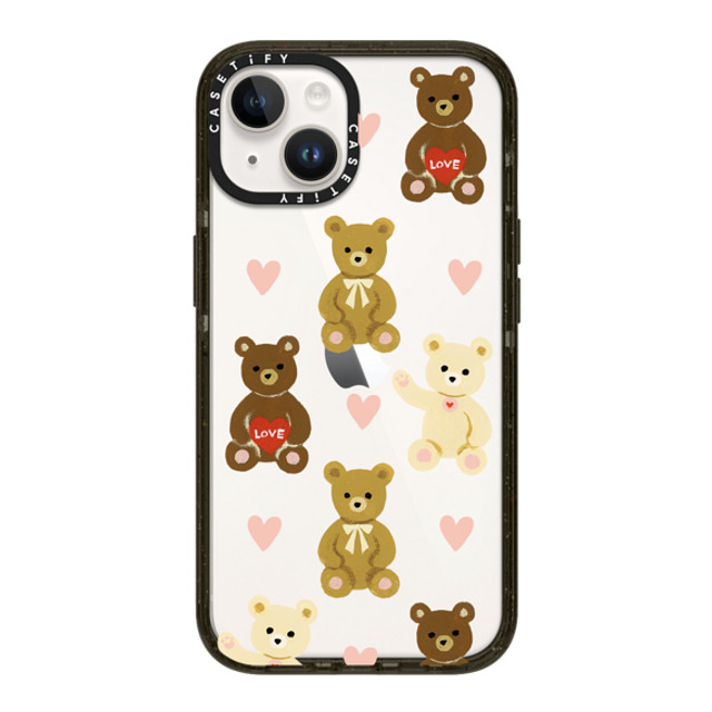 Skylar Kim x CASETiFY iPhone 14 ケース ブラック インパクトケース Teddy Bears