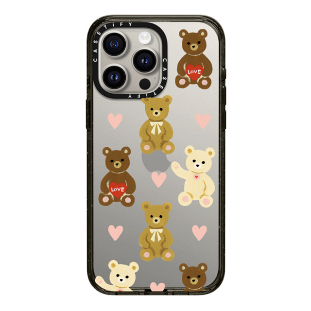 Skylar Kim x CASETiFY iPhone 15 Pro Max ケース ブラック インパクトケース Teddy Bears