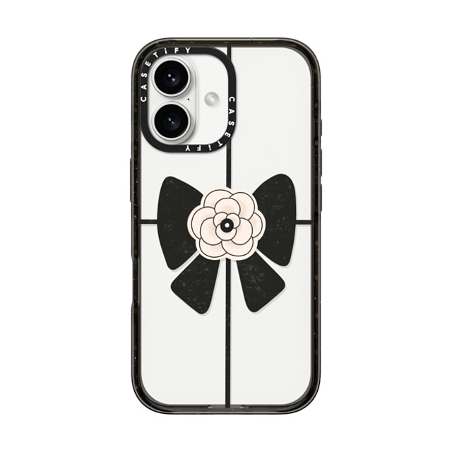 Skylar Kim x CASETiFY iPhone 16 Case Floral,Ribbon Black Impact Case Elegant Camellia corsage bow: black and white ribbon Mother's Day Skylar Kim x CASETiFY iPhone 16 Case Floral,Ribbon Black Impact Case Elegant Camellia corsage bow: black and white ribbon Mother's Day