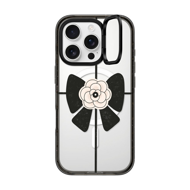 Skylar Kim x CASETiFY iPhone 16 Pro ケース Floral,Ribbon ブラック インパクトリングスタンドケース MagSafe対応 Elegant Camellia corsage bow: black and white ribbon Father's Day Skylar Kim x CASETiFY iPhone 16 Pro ケース Floral,Ribbon ブラック インパクトリングスタンドケース MagSafe対応 Elegant Camellia corsage bow: black and white ribbon Father's Day