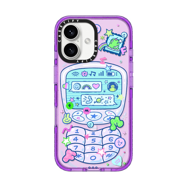 CASETiFY iPhone 16 Case パープル Impact Case MagSafe Compatible CHAT IS FOU4MOD LIFE - GELBOYS looke world CASETiFY iPhone 16 Case パープル Impact Case MagSafe Compatible CHAT IS FOU4MOD LIFE - GELBOYS looke world