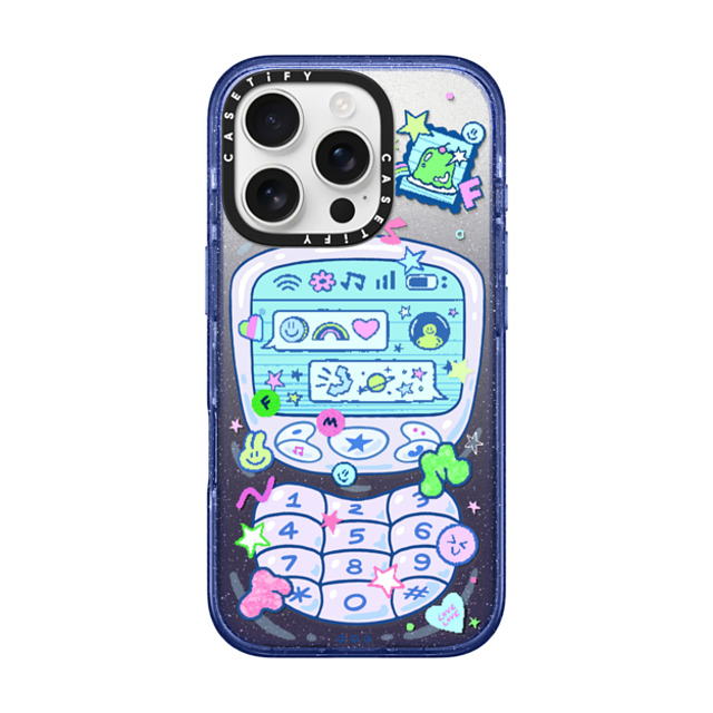 CASETiFY iPhone 16 Pro Case Glitter Indigo Impact Case MagSafe Compatible CHAT IS FOU4MOD LIFE - GELBOYS looke world CASETiFY iPhone 16 Pro Case Glitter Indigo Impact Case MagSafe Compatible CHAT IS FOU4MOD LIFE - GELBOYS looke world