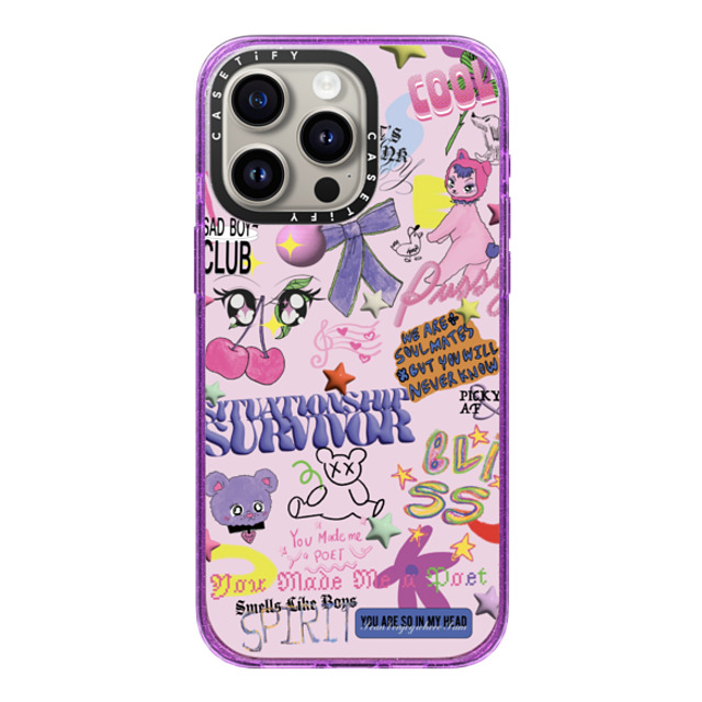 CASETiFY iPhone 15 Pro Max Case Glitter Purple Impact Case MagSafe Compatible CUTIE DUMP - GELBOYS looke world CASETiFY iPhone 15 Pro Max Case Glitter Purple Impact Case MagSafe Compatible CUTIE DUMP - GELBOYS looke world