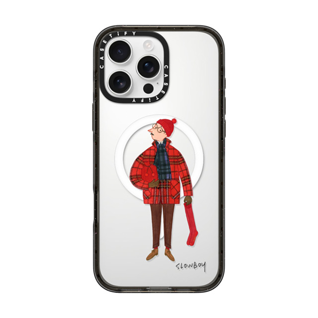 Mr Slowboy x CASETiFY iPhone 16 Pro Max Case Pop Art,Street Art ブラック インパクトケース MagSafe対応 Slowboy in holiday tartan Mother's Day Mr Slowboy x CASETiFY iPhone 16 Pro Max Case Pop Art,Street Art ブラック インパクトケース MagSafe対応 Slowboy in holiday tartan Mother's Day