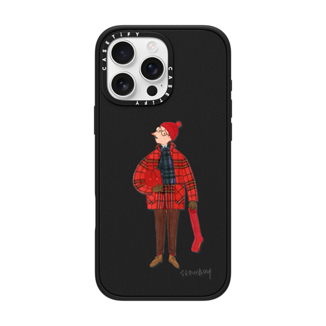 Mr Slowboy x CASETiFY iPhone 16 Pro Max Case Pop Art,Street Art マットブラック インパクトケース MagSafe対応 Slowboy in holiday tartan Mother's Day Mr Slowboy x CASETiFY iPhone 16 Pro Max Case Pop Art,Street Art マットブラック インパクトケース MagSafe対応 Slowboy in holiday tartan Mother's Day