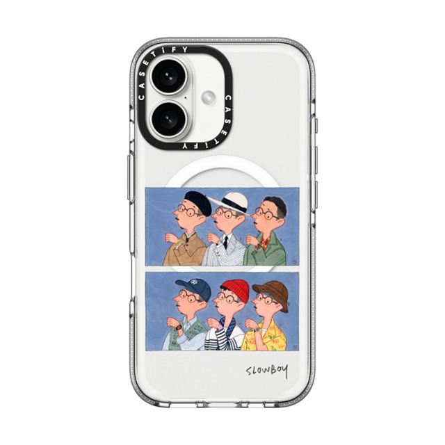 Mr Slowboy x CASETiFY iPhone 16 ケース Pop Art,Street Art クリア クリア ケース MagSafe対応 Slowboy and the watches No. 2 Back to School Mr Slowboy x CASETiFY iPhone 16 ケース Pop Art,Street Art クリア クリア ケース MagSafe対応 Slowboy and the watches No. 2 Back to School