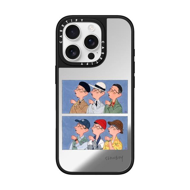 Mr Slowboy x CASETiFY iPhone 16 Pro ケース Pop Art,Street Art Silver on Black ミラーケース MagSafe対応 Slowboy and the watches No. 2 Back to School Mr Slowboy x CASETiFY iPhone 16 Pro ケース Pop Art,Street Art Silver on Black ミラーケース MagSafe対応 Slowboy and the watches No. 2 Back to School