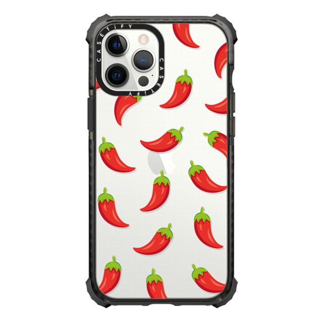 Kate Illustrates x CASETiFY iPhone 12 Pro Max ケース Glossy Black ウルトラインパクトケース SPICY CHILLI