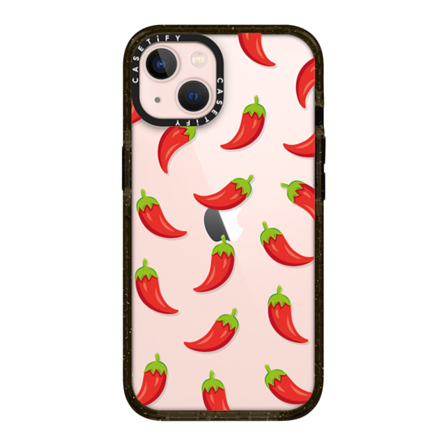 Kate Illustrates x CASETiFY iPhone 13 ケース ブラック インパクトケース SPICY CHILLI