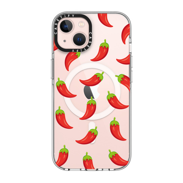 Kate Illustrates x CASETiFY iPhone 13 ケース クリア クリア ケース MagSafe対応 SPICY CHILLI