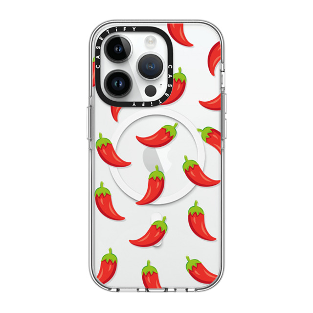 Kate Illustrates x CASETiFY iPhone 14 Pro ケース クリア クリア ケース MagSafe対応 SPICY CHILLI