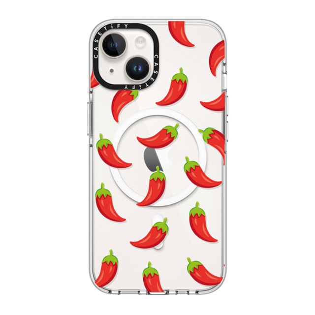 Kate Illustrates x CASETiFY iPhone 14 ケース クリア クリア ケース MagSafe対応 SPICY CHILLI