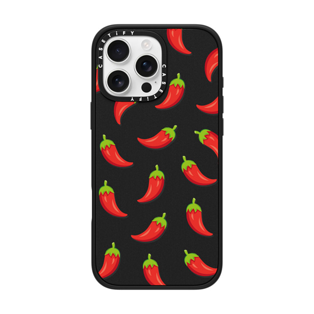 Kate Illustrates x CASETiFY iPhone 16 Pro Max ケース マットブラック インパクトケース MagSafe対応 SPICY CHILLI