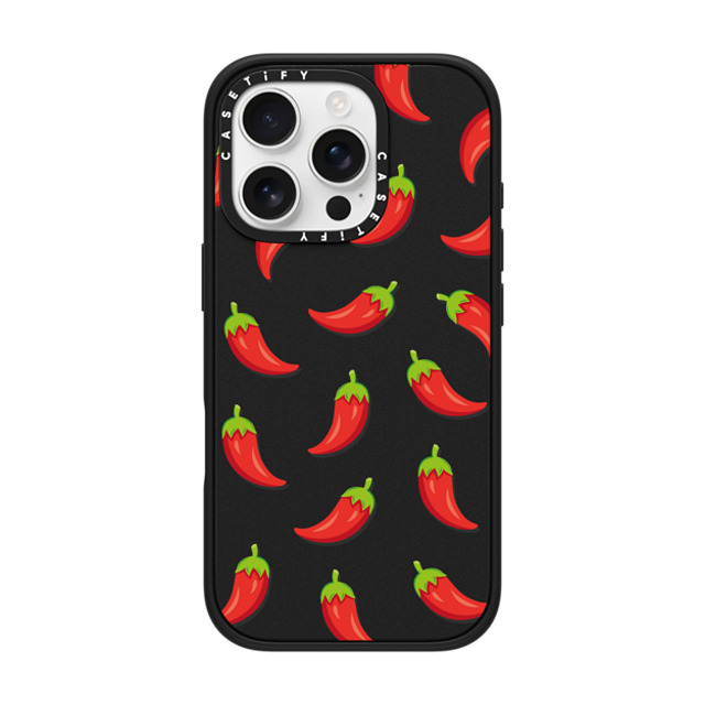 Kate Illustrates x CASETiFY iPhone 16 Pro ケース マットブラック インパクトケース MagSafe対応 SPICY CHILLI