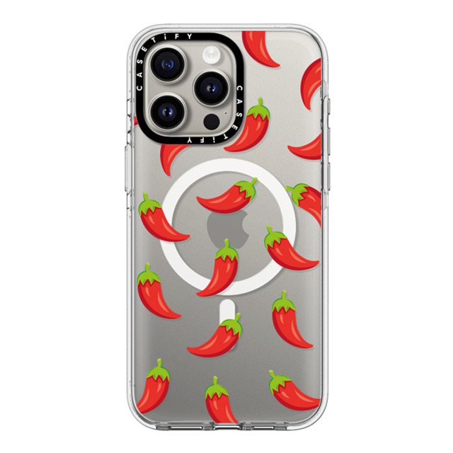 Kate Illustrates x CASETiFY iPhone 15 Pro Max ケース クリア クリア ケース MagSafe対応 SPICY CHILLI