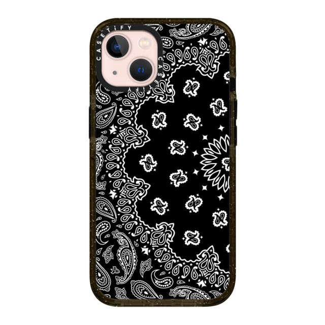 Kate Illustrates x CASETiFY iPhone 13 ケース ブラック インパクトケース BANDANA PAISLEY