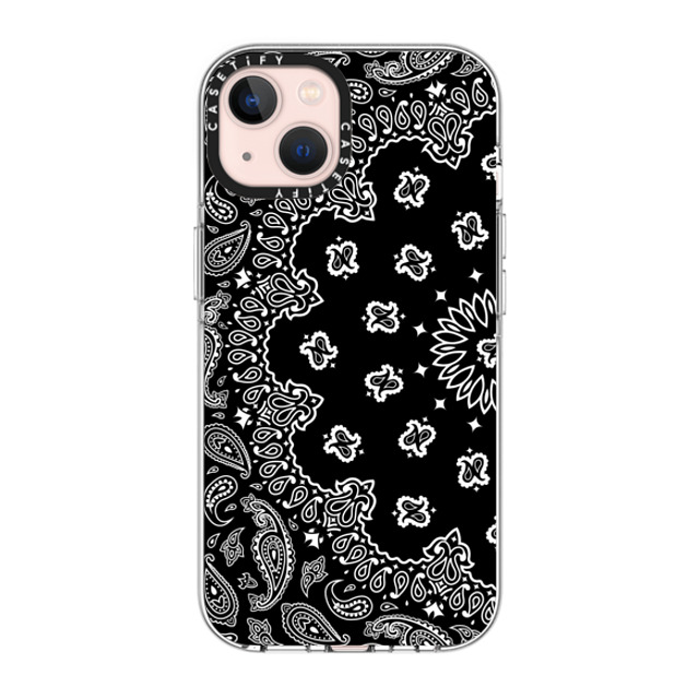 Kate Illustrates x CASETiFY iPhone 13 ケース クリア クリア ケース MagSafe対応 BANDANA PAISLEY