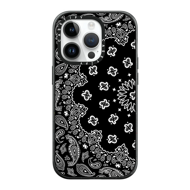 Kate Illustrates x CASETiFY iPhone 14 Pro ケース マットブラック インパクトケース MagSafe対応 BANDANA PAISLEY