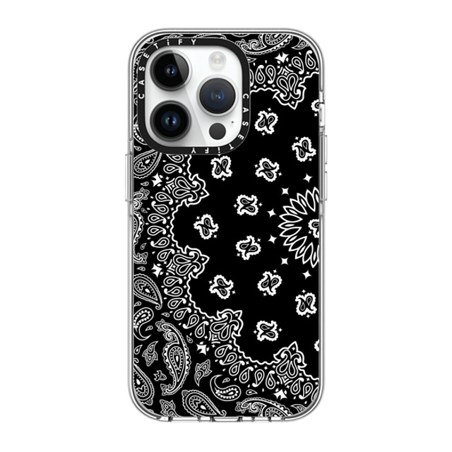 Kate Illustrates x CASETiFY iPhone 14 Pro ケース クリア クリア ケース MagSafe対応 BANDANA PAISLEY