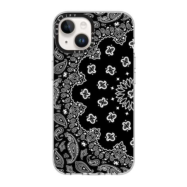 Kate Illustrates x CASETiFY iPhone 14 ケース クリア クリア ケース MagSafe対応 BANDANA PAISLEY