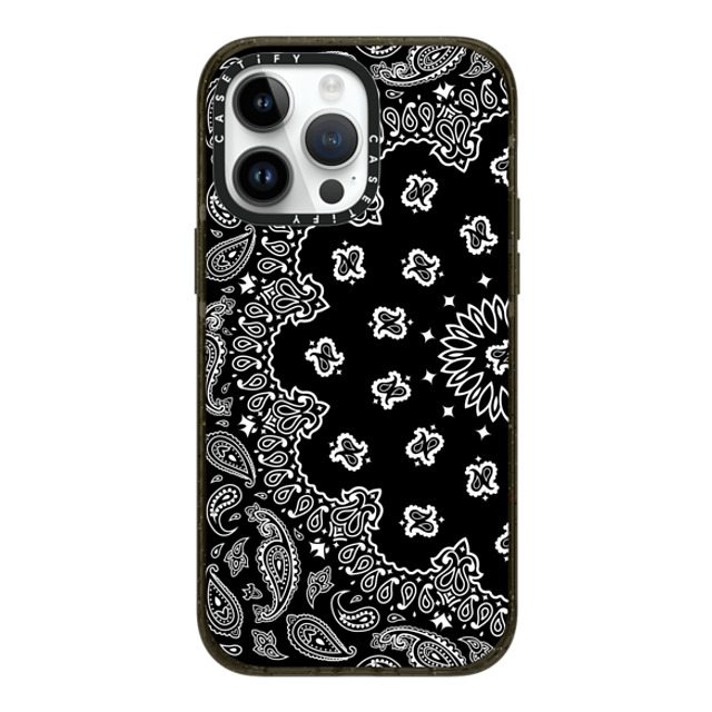 Kate Illustrates x CASETiFY iPhone 14 Pro Max ケース ブラック インパクトケース MagSafe対応 BANDANA PAISLEY