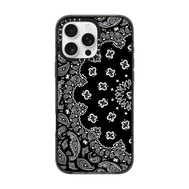 Kate Illustrates x CASETiFY iPhone 16 Pro Max ケース ブラック インパクトケース BANDANA PAISLEY