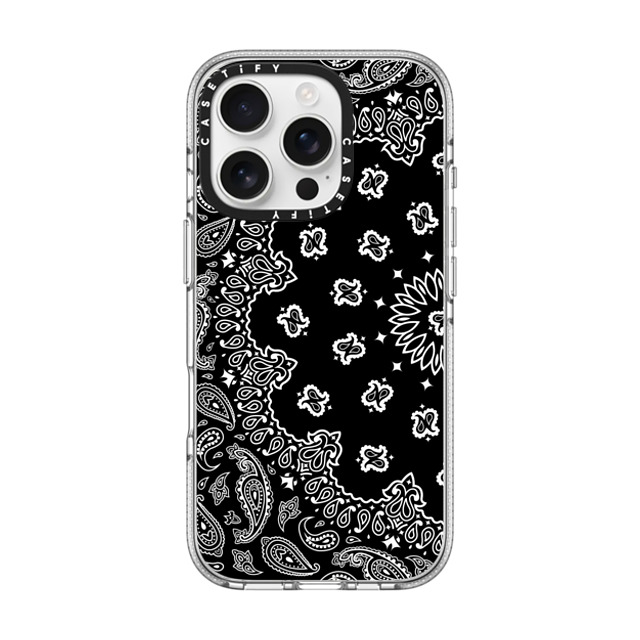 Kate Illustrates x CASETiFY iPhone 16 Pro ケース クリア クリア ケース MagSafe対応 BANDANA PAISLEY