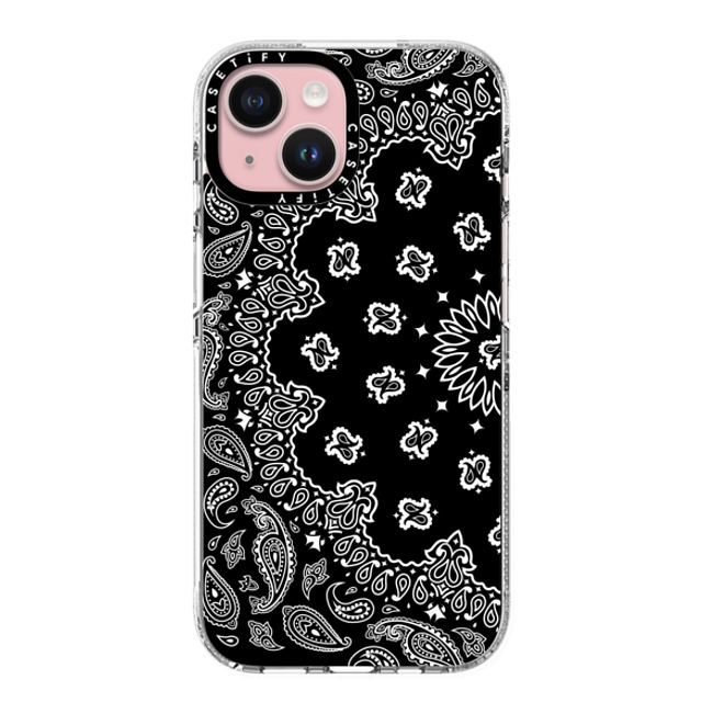 Kate Illustrates x CASETiFY iPhone 15 ケース クリア クリア ケース MagSafe対応 BANDANA PAISLEY